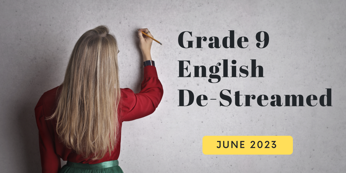New de-streamed Grade 9 English course