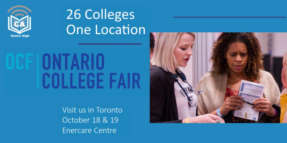 Ontario College Fair Oct 18 and 19